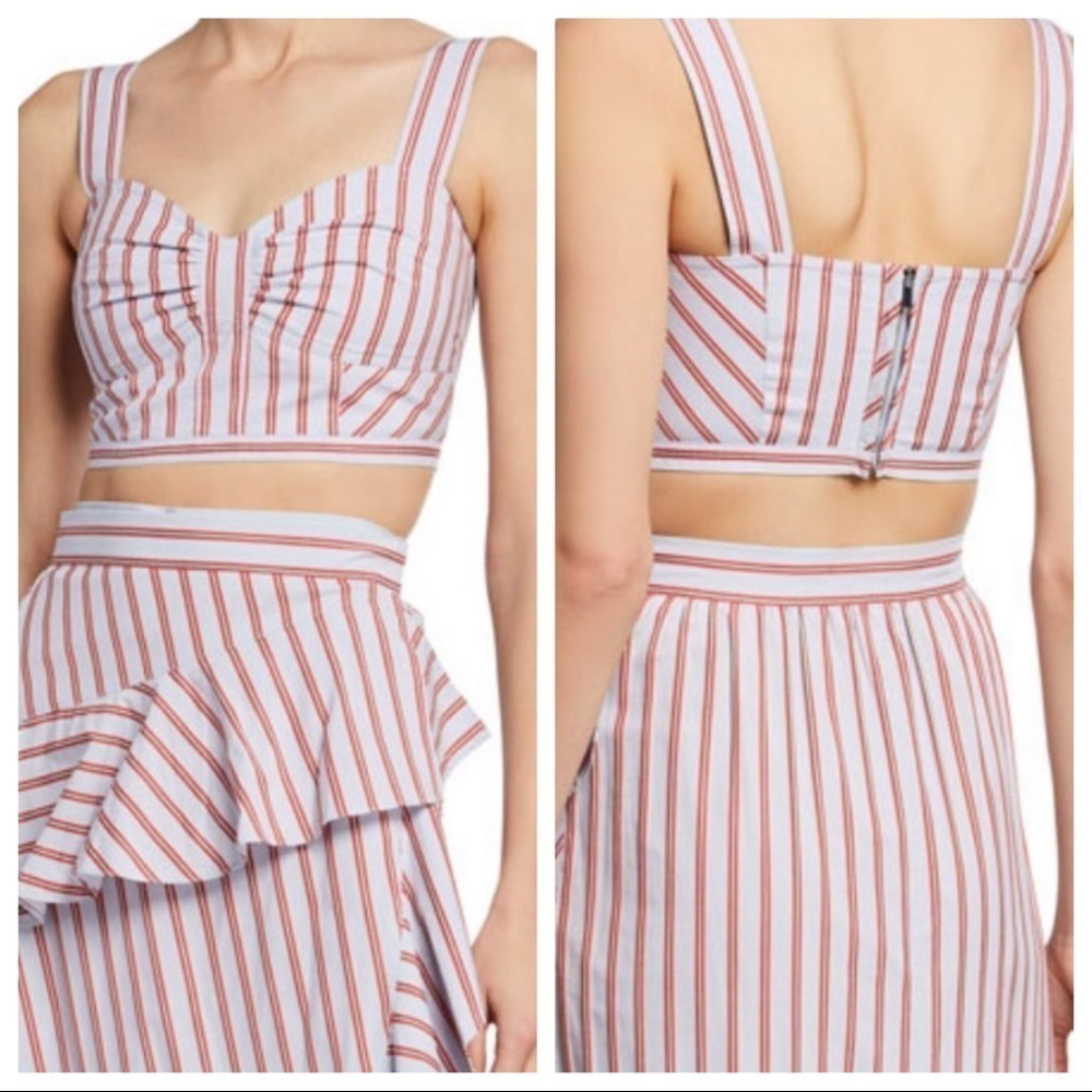 Derek Lam 10 Crosby striped camisole bra crop top